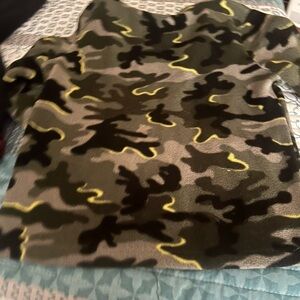 Jumping Jacks Camo Puffer Jacket with Neon Accents